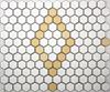 Lyric Hex Pattern -Diamond and Dot in Yellow and White
