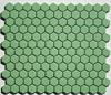 1 inch Satin Glazed Sour Apple Green Hexagon Tile