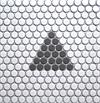 Lyric Pop Penny Tile Pattern - Triangle in Gray and White