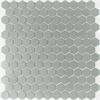 Historically accurate rectified porcelain gray hex tile