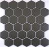 Lyric Building Basics - Pitch Black Satin Glazed 2 inch Hexagon