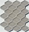 Greige Elongated Hex Tile - Concave - from the Lyric Lounge Ceramic Tile Collection