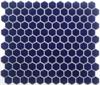 Lyric Modern Mosaics -Midnight Blue Hexagon Tiles