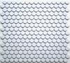 Ice White Penny Tile from the Lyric Modern Mosaics Collection