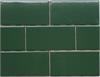 Brunswick Green Glazed Ceramic Subway tile - 3 x 6