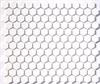 Lyric Satin Glazed Porcelain 2 x 2 Mosaic Hexagon Tile in Cloud White