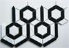 Black and White Marble Repeating Hex Mosaic Tile