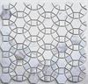 Gray and White Marble Fractal Mosaic Tile Pattern