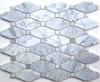 Gray and White Marble Octagon Mosaic Tile Pattern