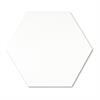 Lyric Grounded Collection 8 x 9 Hexagon Floor Tile - Soft White Matte