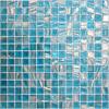  Aura Aventurine Transparent Aqua Metallic Glass Mosaic Tile - Bahia