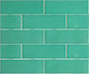 Teal Green 2 x 6 Glazed Ceramic Subway Tile