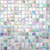 Iridescent Glass Mosaic Tile - Screenplay Gray- Kaleidoscope ColorGlitz