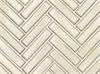 Toasted Marshmallow Gloss 3/8 x 2 inch herringbone tile