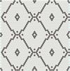 Pewter Gray on White Modage Hexagon tile pattern