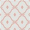 Flamingo Pink on White Modage Hexagon tile pattern
