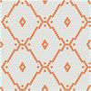 Orange on White Modage Hexagon Tile Pattern