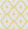 Daffodil Yellow on White Modage Hexagon tile pattern