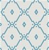 Turquoise on White Modage Hexagon tile pattern