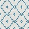 Pacific Blue on White Modage Hexagon tile pattern