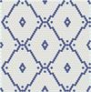 Cornflower Blue on White Modage Hexagon tile pattern