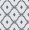 Indigo Blue on White Modage Hexagon tile pattern