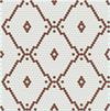 Toffee Brown on White Modage Hexagon tile pattern