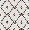 Chocolate Brown on White Modage Hexagon tile pattern