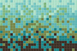 Kaleidoscope Color Shift Backsplash Mosaic - Loft